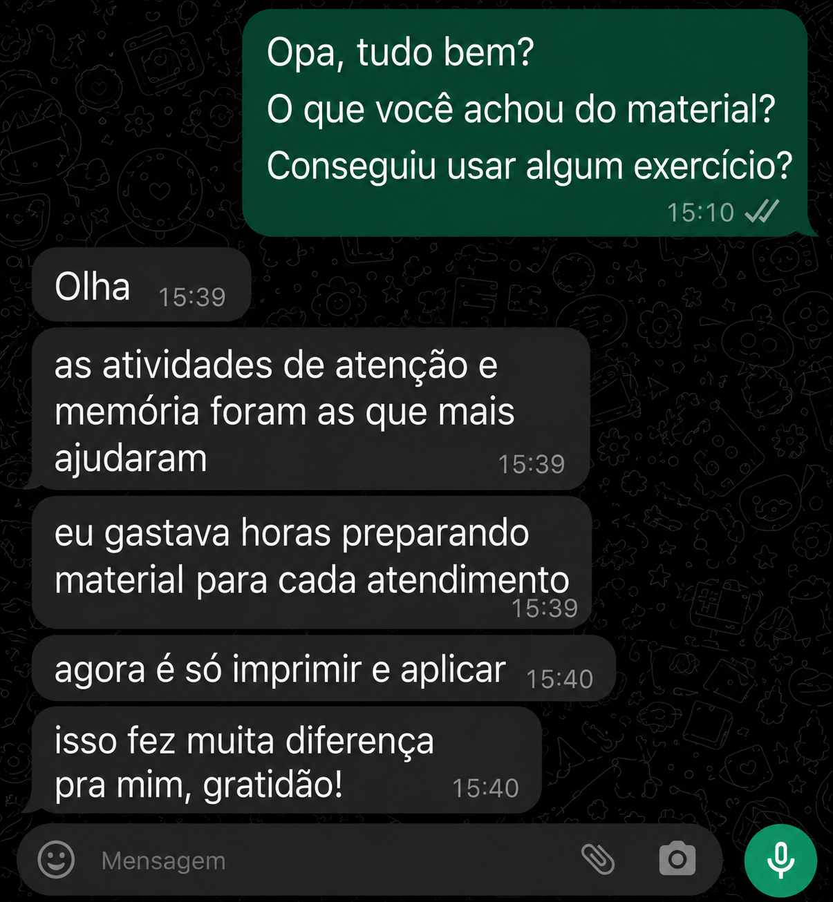 Depoimento de profissional 4