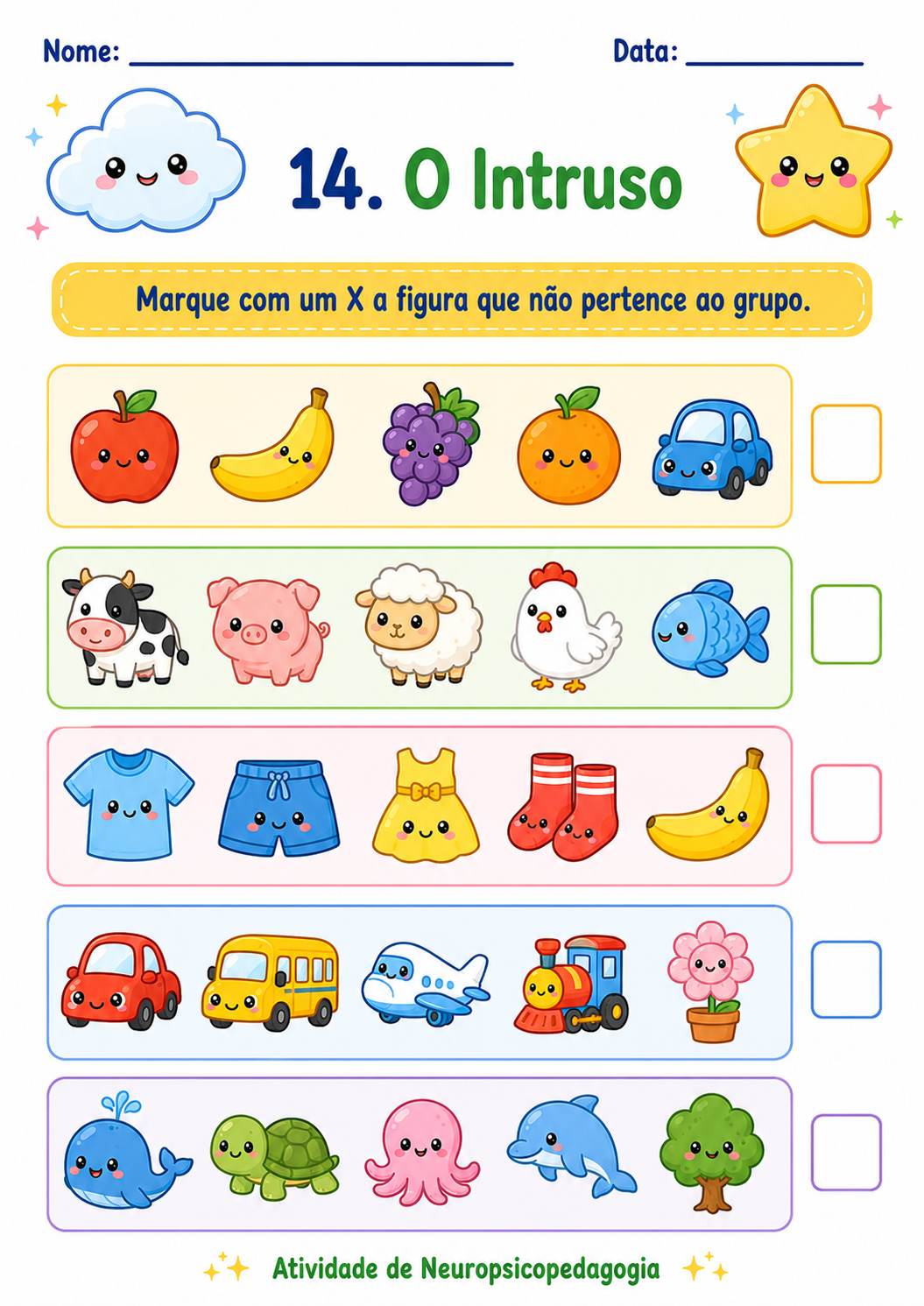 Mais atividades para neuropsicopedagogia 1