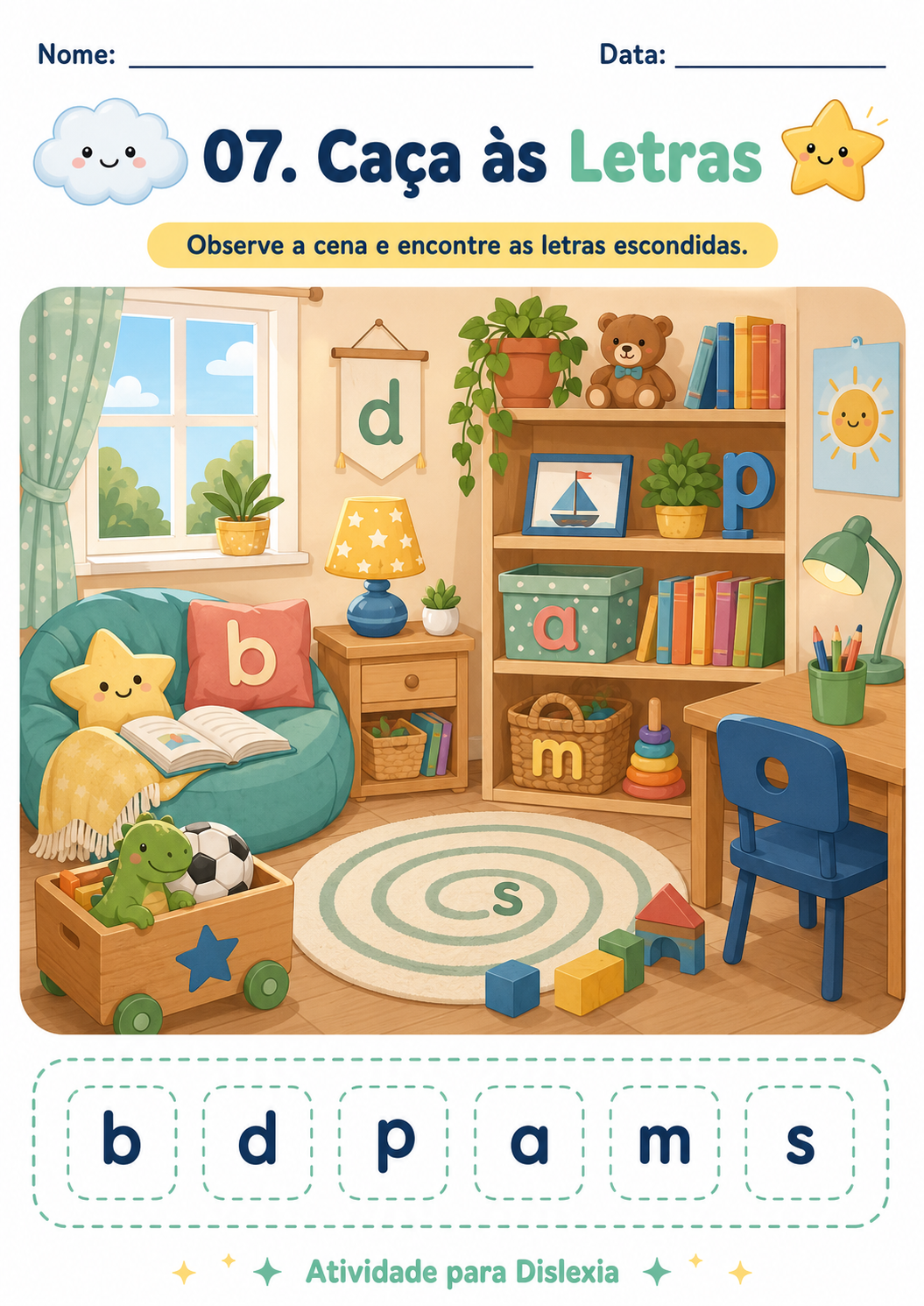 Atividade psicopedagógica para dislexia 1