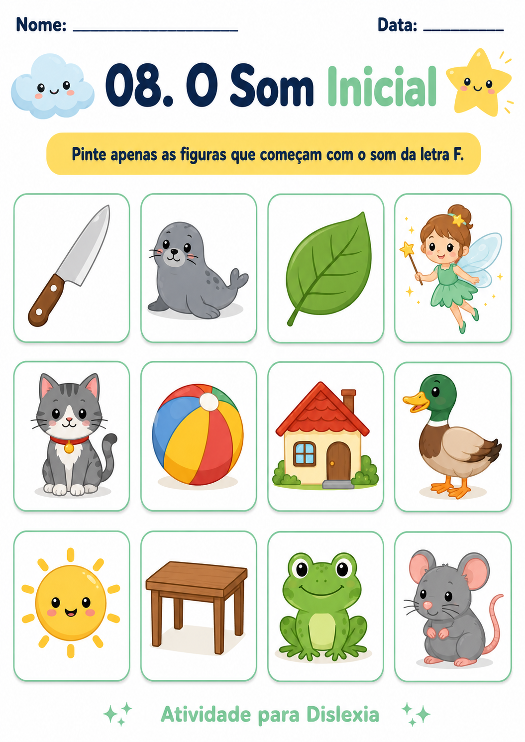 Atividade psicopedagógica para dislexia 2