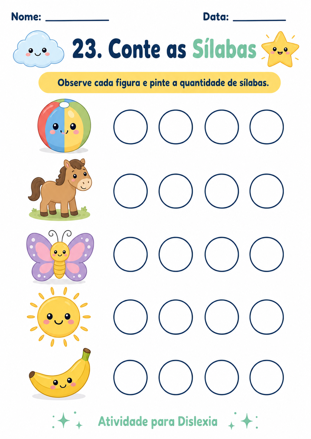 Atividade psicopedagógica para dislexia 5