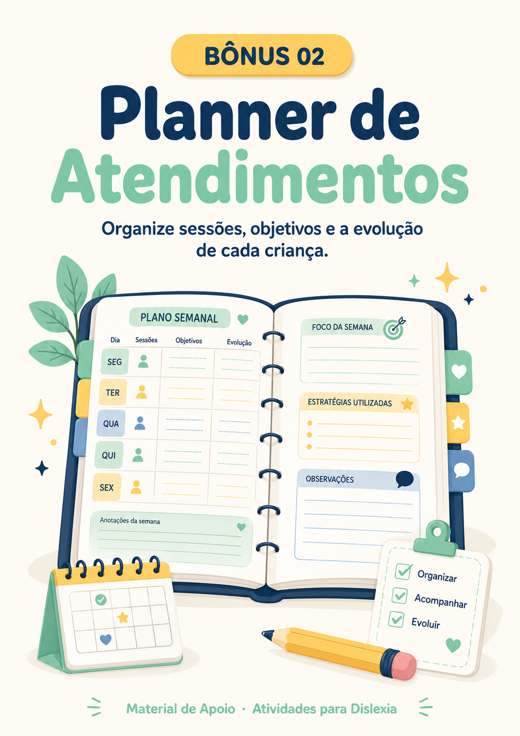 Planner de Atendimentos Psicopedagógicos