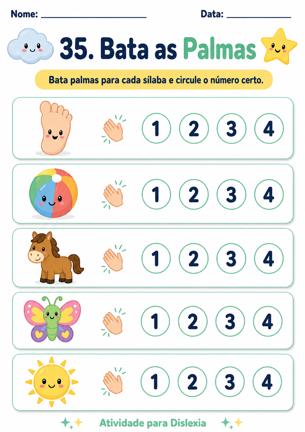 Mais atividades para dislexia 1