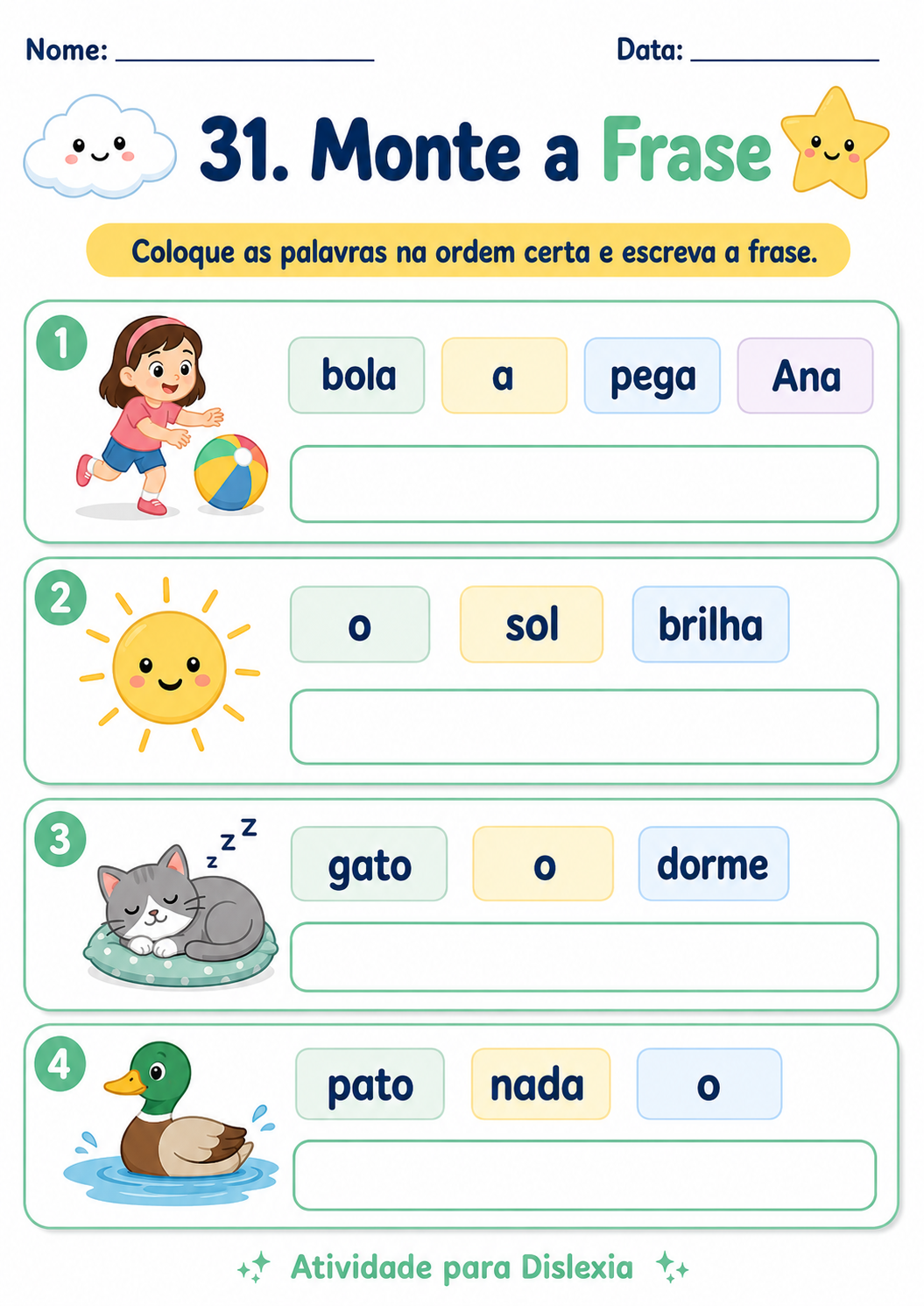 Mais atividades para dislexia 3