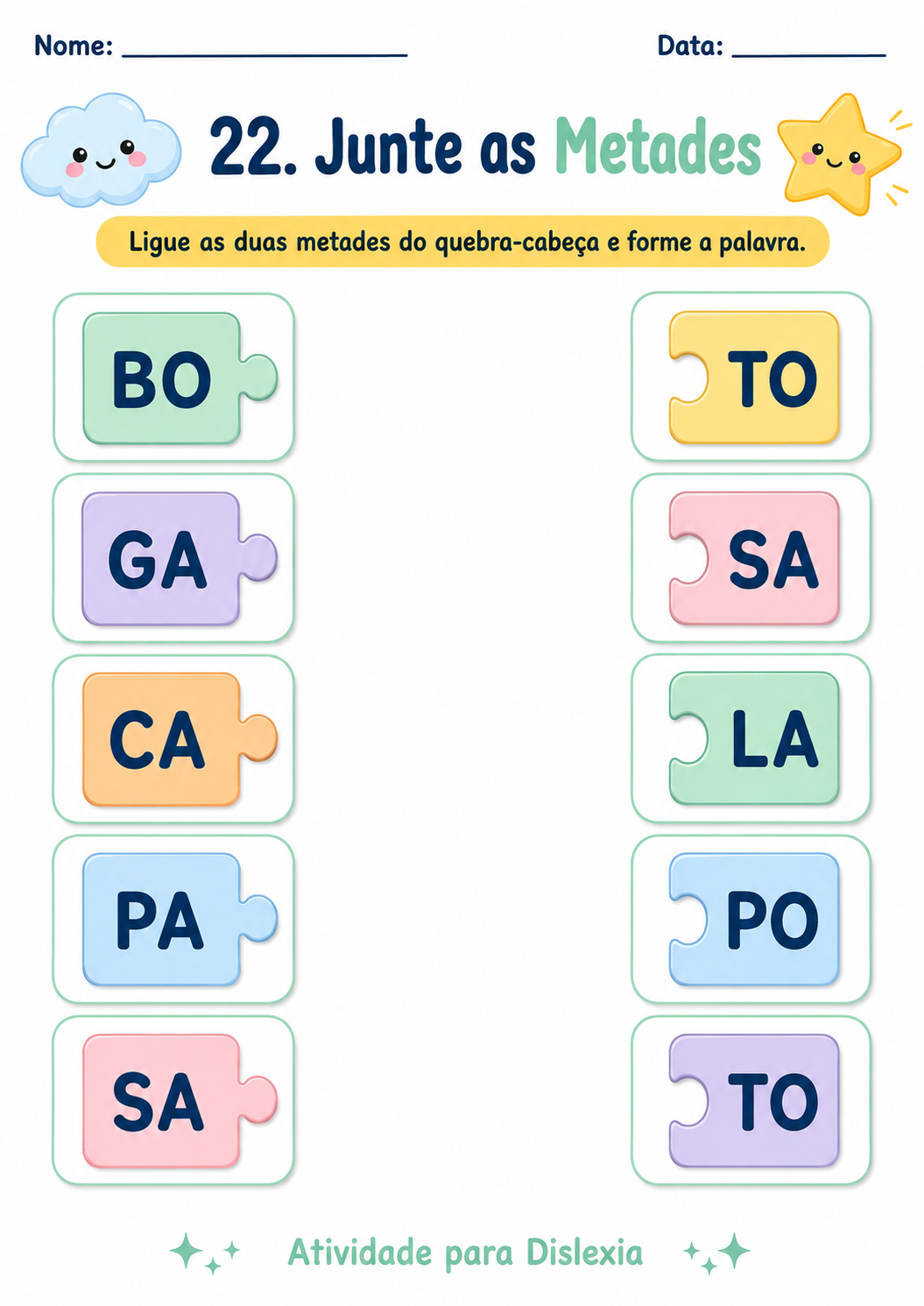 Mais atividades para dislexia 5
